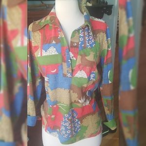 Vintage 70's Cottage Core Blouse